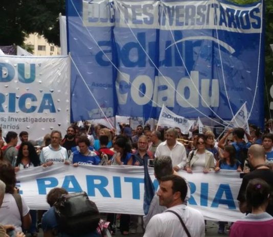 Trabajadores docentes y no docentes universitarios exigen reapertura de las paritarias