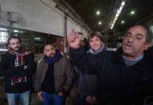 Eric «Tano» Simonetti se solidarizó con los trabajadores de la Cooperativa Unión Papelera Platense