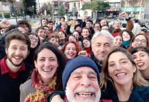 En campaña: Manuela Castañeira en Parque Centenario