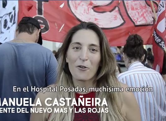 Manuela Castañeira en el Hospital Posadas