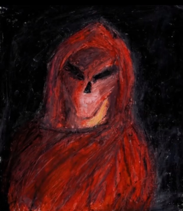 Máscara de Muerte Roja - Izquierda Web