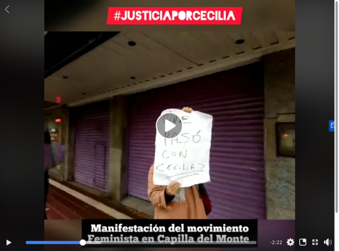Screenshot_2020-04-27 #JusticiaPorCecilia Manifestación del movimiento feminista en Capilla del Monte
