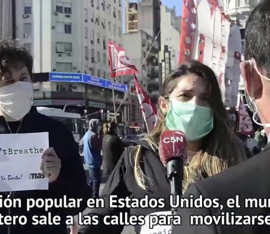 Video Argentina: movilización en defensa de la rebelión antirracista en EE UU
