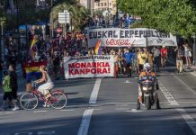 Manifestaciones contra la monarquía en Euskal Herria