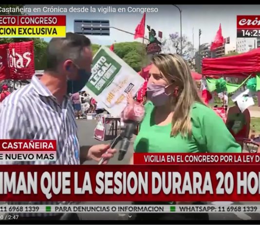 Manuela Castañeira: «Esta es una jornada histórica por el derecho al aborto»
