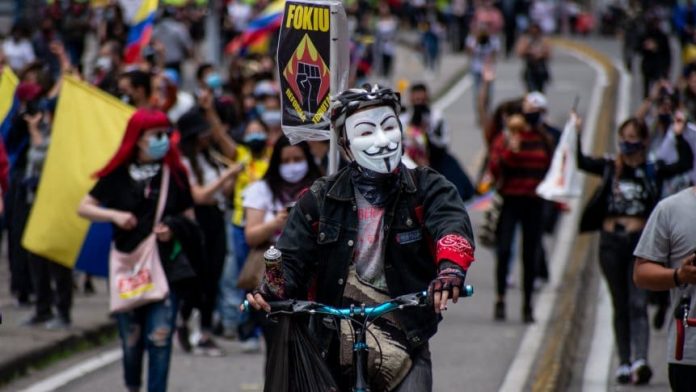 Colombia rebelión movilización Rebelión en Colombia movilización