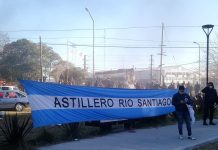 Marchan contra el avance privatista en el Astillero Río Santiago y por su reactivación