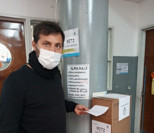 Mar Del Plata: votó Marcos Pascuán del Nuevo MAS en la Municipal 10