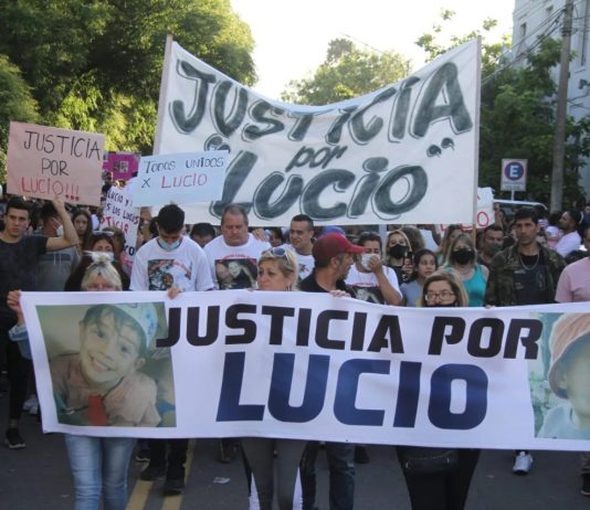 Movilización exigiendo justicia por Lucio