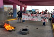 Piquete contra el desalojo de 300 familias en el Barrio Nueva Unión, La Matanza