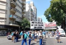 GRI Calviño: corte y movilización de los trabajadores contra los despidos