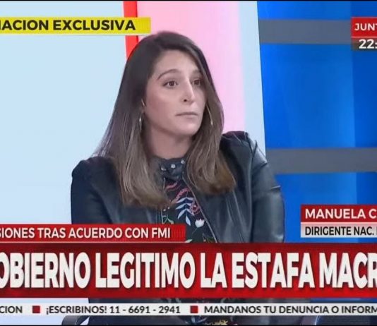 Manuela Castañeira en Cronica TV rechazando el acuerdo con el FMI