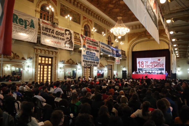Se realizó el cuarto plenario nacional de la Corriente sindical 18 de diciembre
