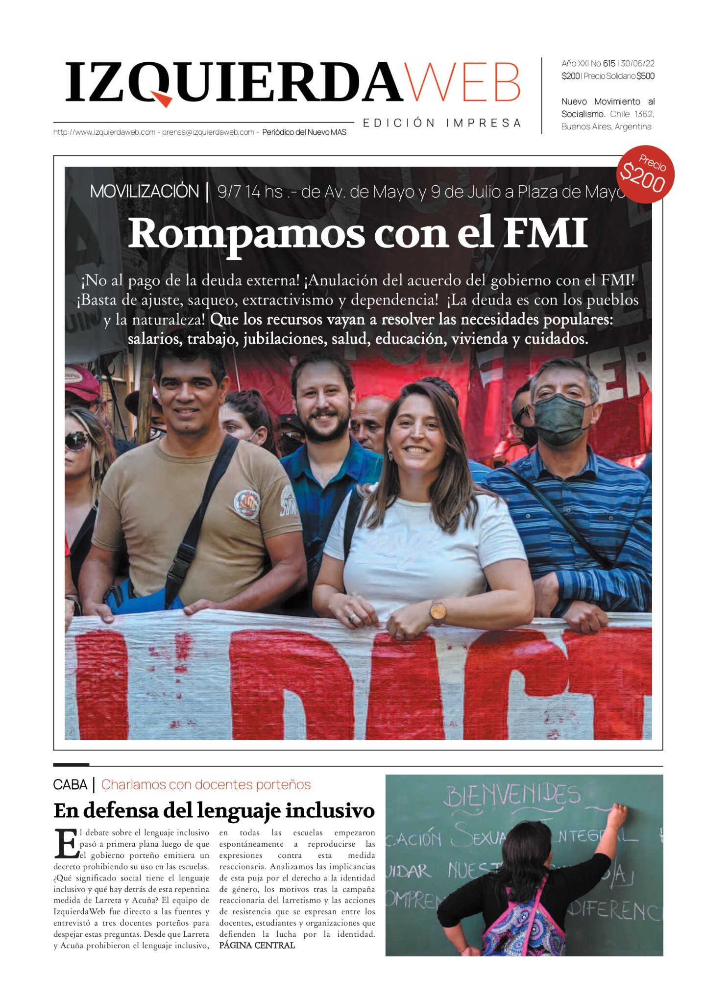 Rompamos con el FMI | Izquierda Web Edición Impresa 615