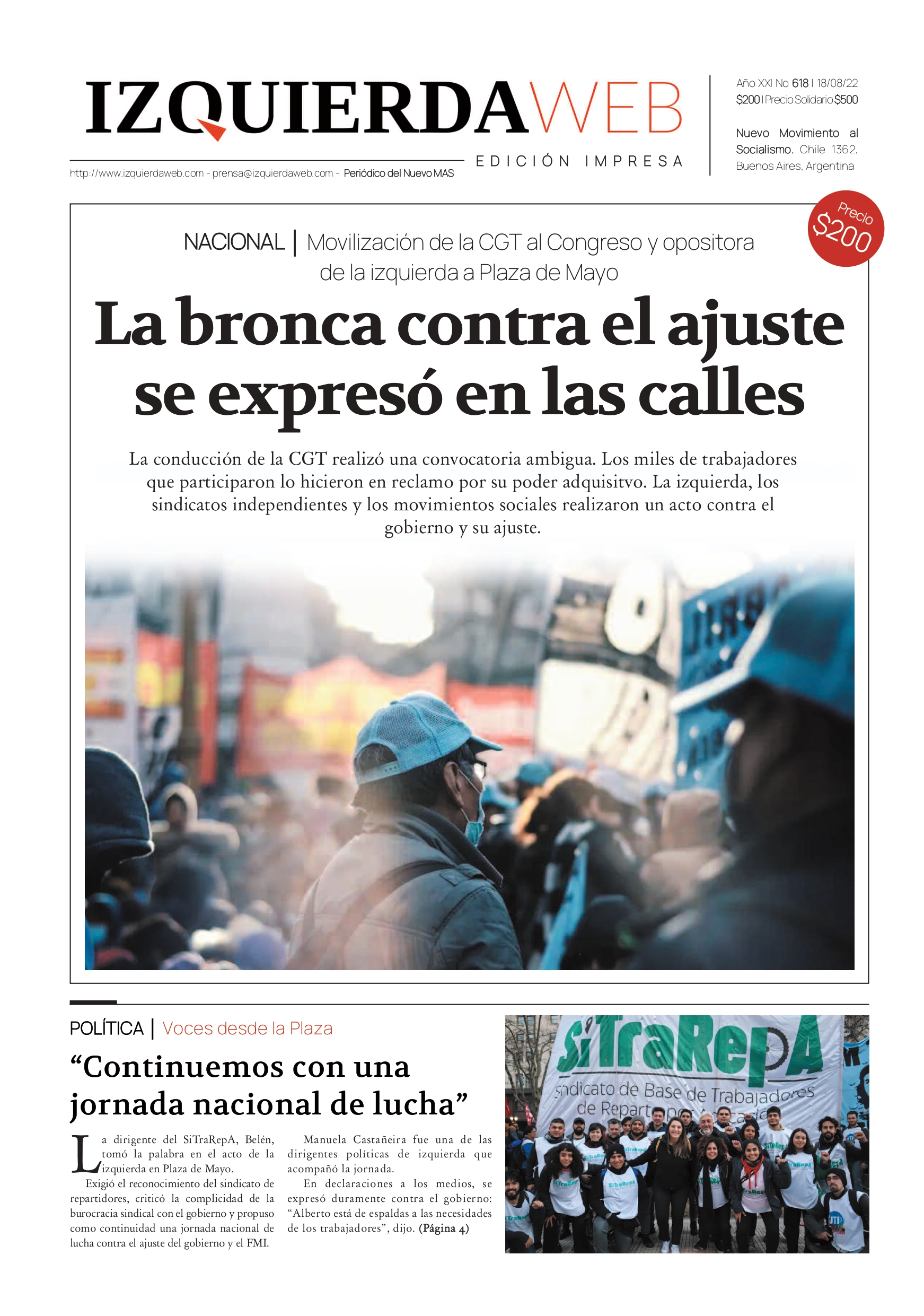 La bronca contra el ajuste se expresó en las calles | Izquierda Web Edición Impresa 618