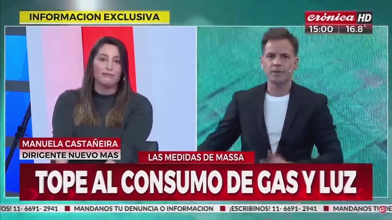 Manuela Castañeira en Crónica TV: «Massa es más ajuste»