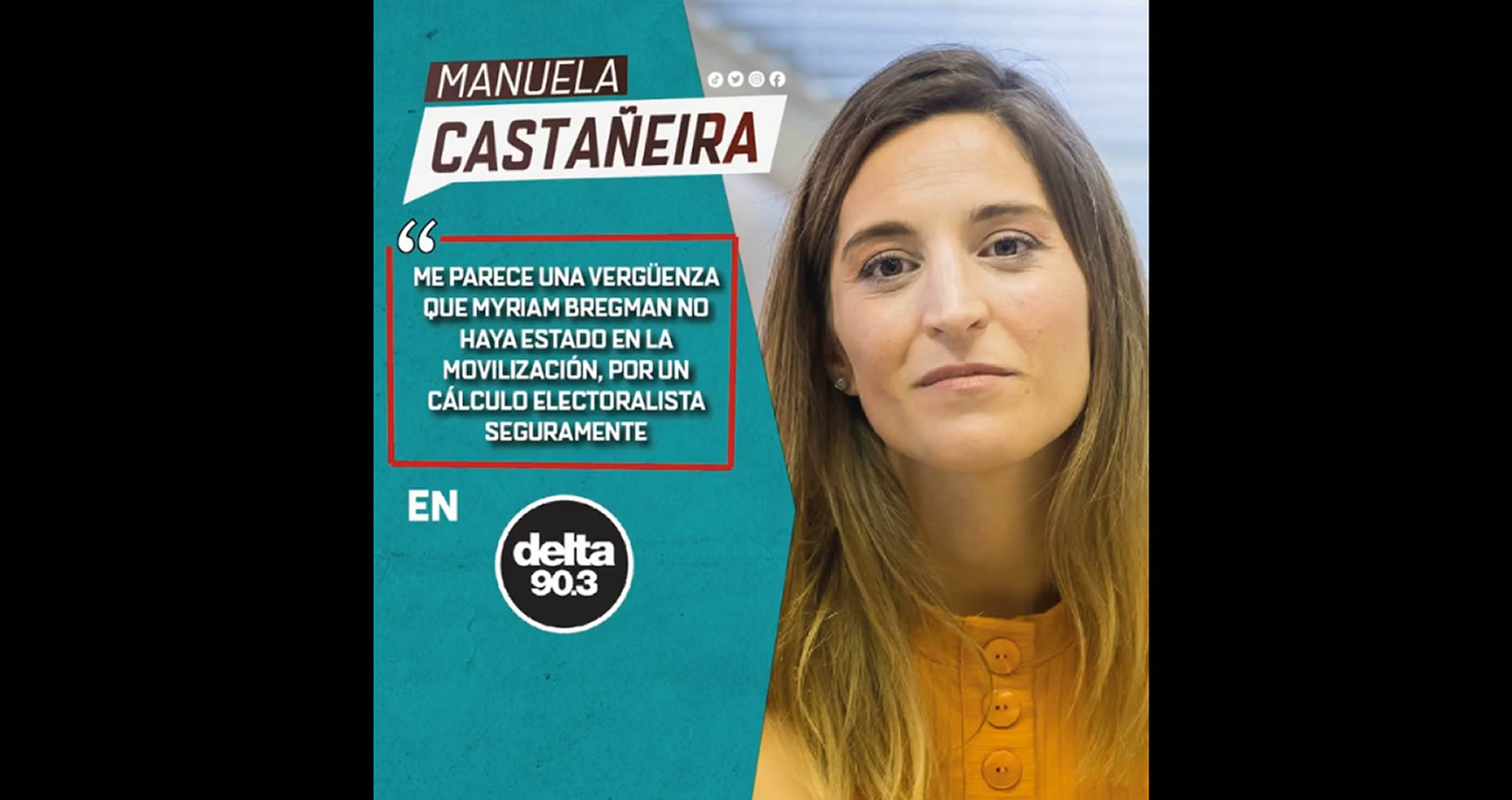 Manuela Castañeira: «Es una verguenza que el FITU y Myriam Bregman no hayan movilizado a Plaza de Mayo»