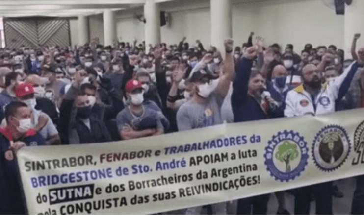 Apoyo internacional: trabajadores del neumático de Brasil se solidarizan con la lucha del SUTNA sintrabor