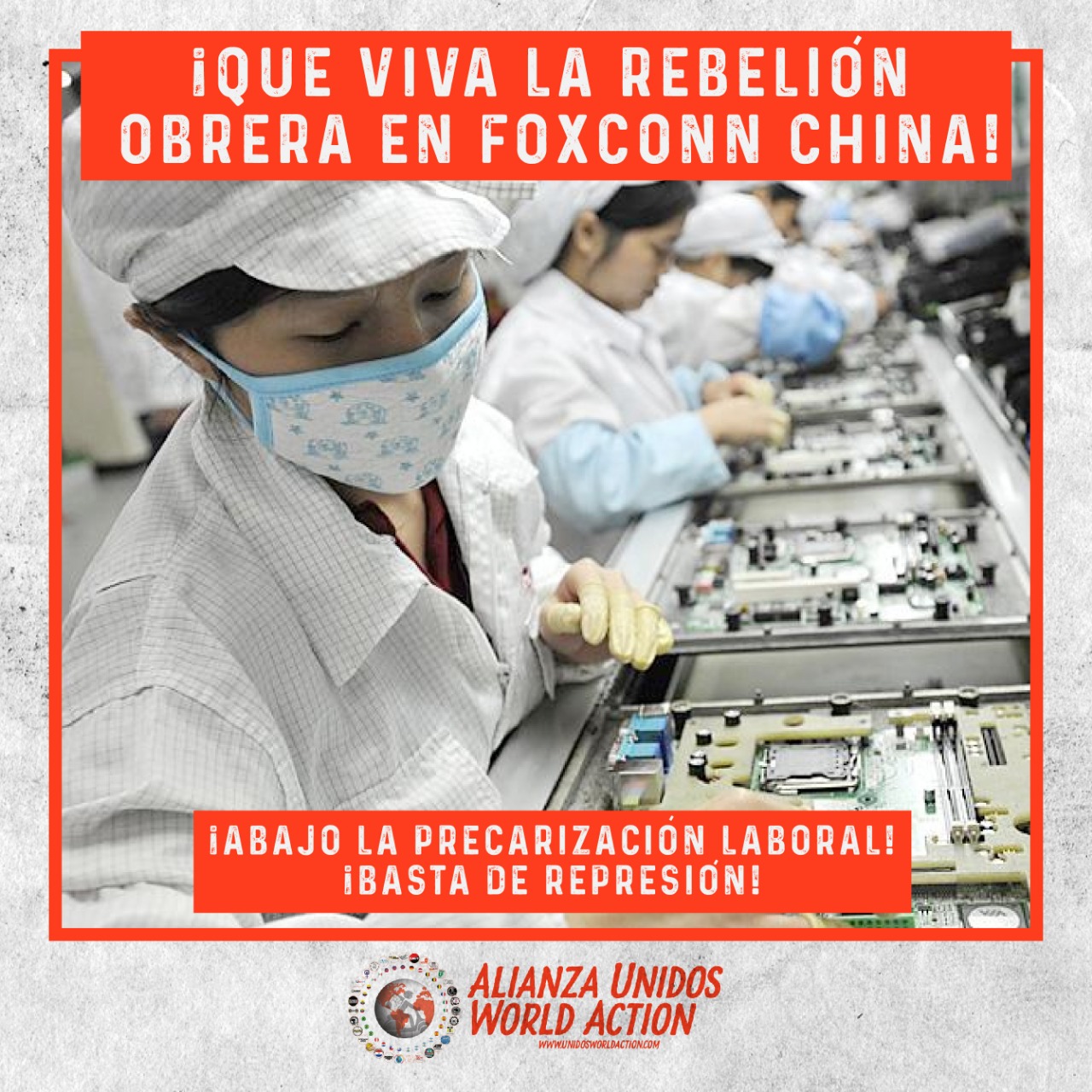 ¡Que viva la rebelión obrera en Foxconn China!