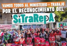6 de diciembre: el SiTraRepA moviliza nuevamente al Ministerio de Trabajo por su reconocimiento
