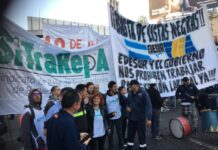 EMA, SiTraRepA, Garbarino, Megaflex: corte obrero en Puente Pueyrredón