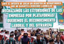 El SiTraRepA rechaza la extorsión de las empresas de apps y exige derechos laborales
