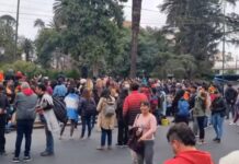 Salta: masiva concentración docente contra el proyecto de ley antiprotesta de Sáenz Docentes de Salta