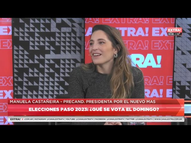 Manuela Castañeira con Víctor Hugo Morales en Extra TV