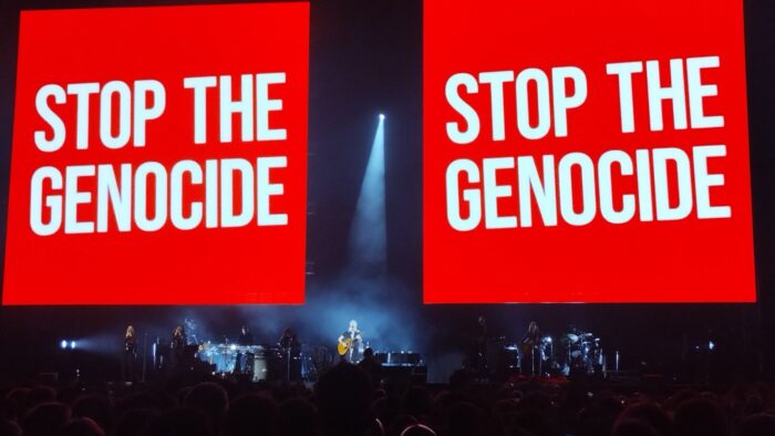 «Paren el genocidio»: el mensaje por Palestina en el recital de Roger Waters pese al intento de censura sionista Roger Waters Palestina Argentina