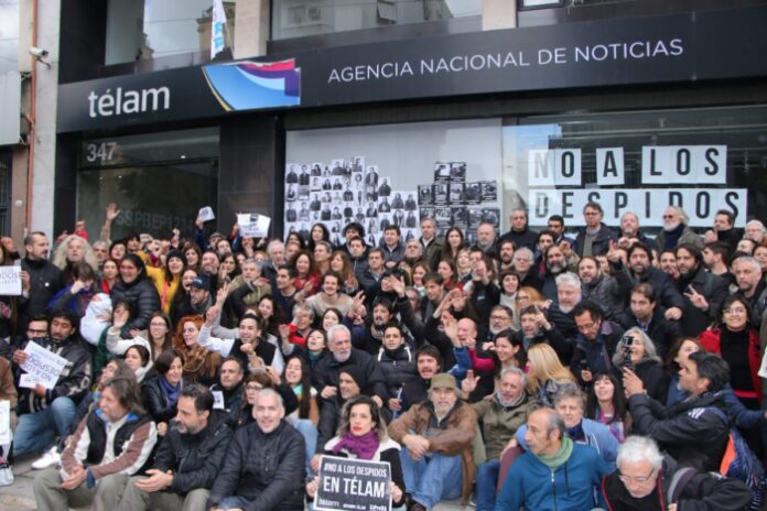 Asamblea Télam Despidos Milei