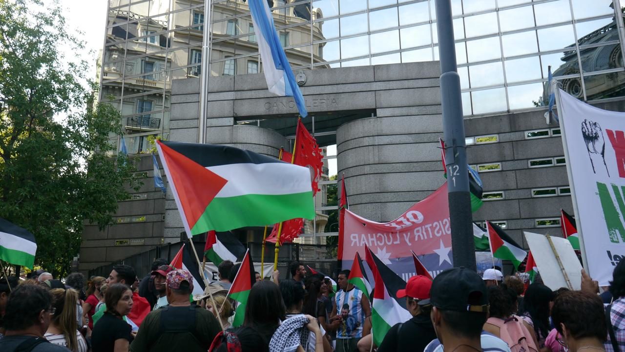 Contra el genocidio en Palestina: concentración de repudio a la visita de Milei a Israel Concentración Milei Israel