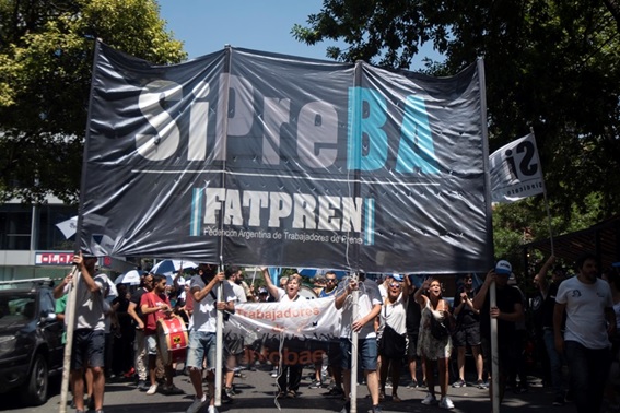 trabajadores de prensa lucha