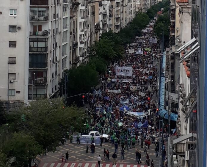 movilización docente en Córdoba