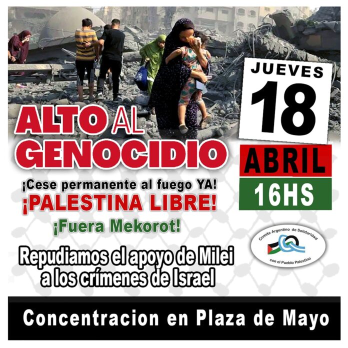 Palestina Argentina Manifestación por Palestina