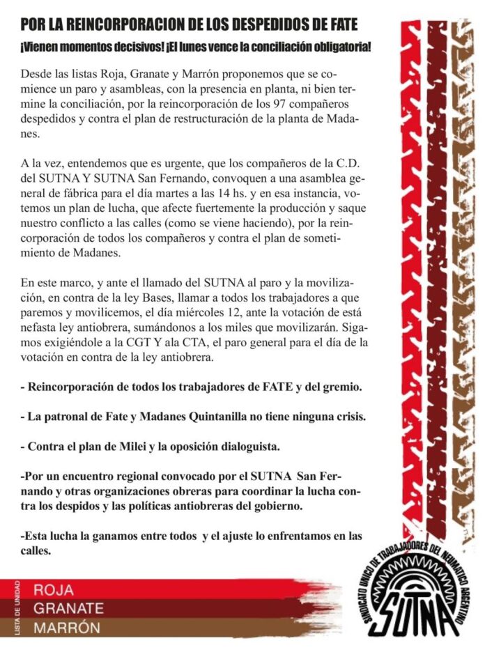 Despidos en FATE Despidos en FATE