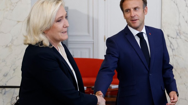 Le Pen Macron Elecciones europeas en Francia