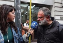 Roberto Sáenz, dirigente del Nuevo MAS, denuncia la represión en Congreso Represión ley bases