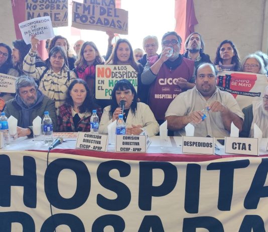 Hospital Posadas: jornada de lucha y conferencia de prensa contra los despidos Hospital Posadas despidos