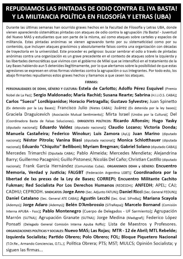 Solicitada Pintadas de odio Solicitada Pintadas de odio