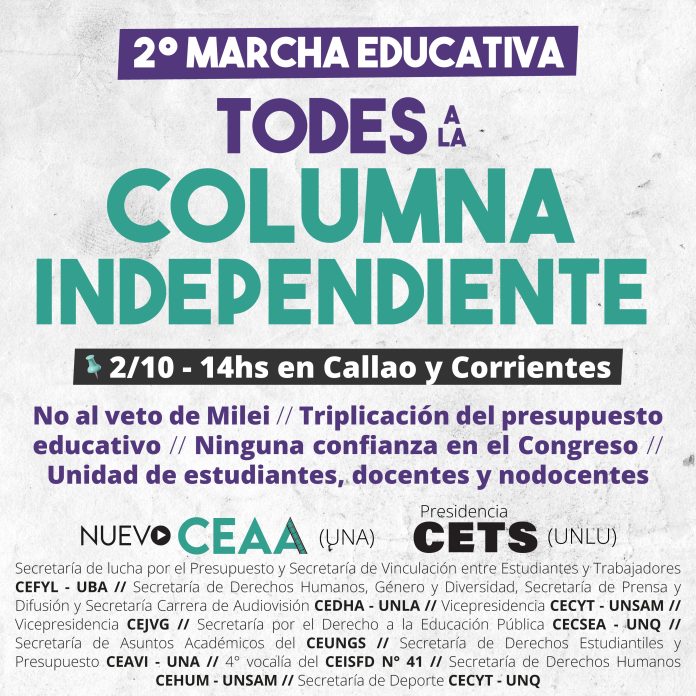 Columna segunda Marcha educativa