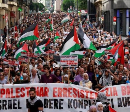 Movilización internacional por Palestina, a un año y 76 más de genocidio