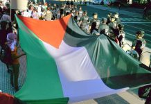Concentración en el Obelisco contra la limpieza étnica y colonización en Palestina Palestina Obelisco