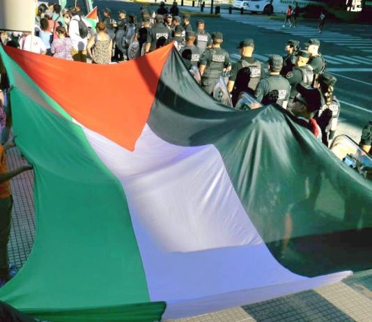 Concentración en el Obelisco contra la limpieza étnica y colonización en Palestina Palestina Obelisco