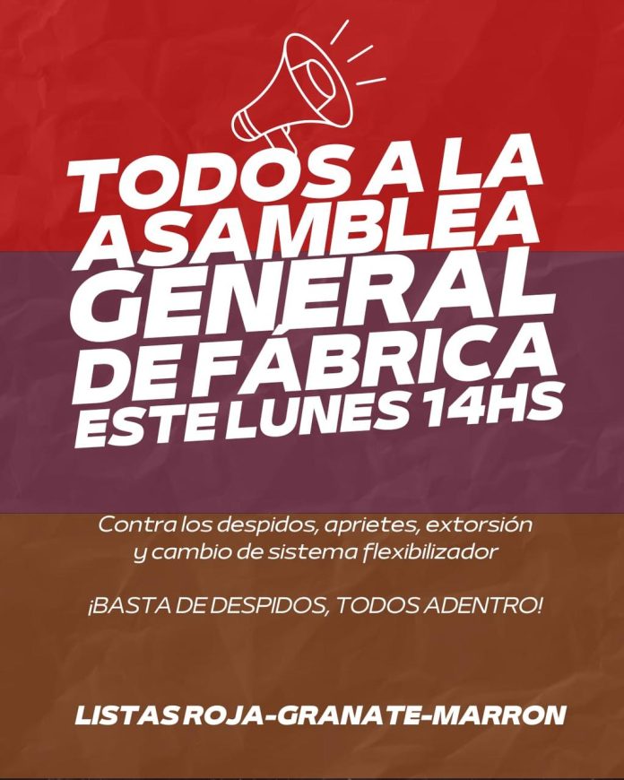 Asamblea de fábrica FATE FATE ofensiva