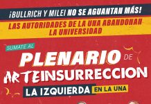 Sumate al Plenario de ArteInsurección, La Izquierda en la UNA: les estudiantes de la UNA nos organizamos Plenario arteinsurrección