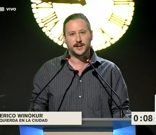Federico Winokur en el debate de candidatos de la Ciudad de Buenos Aires debate Ciudad de Buenos Aires