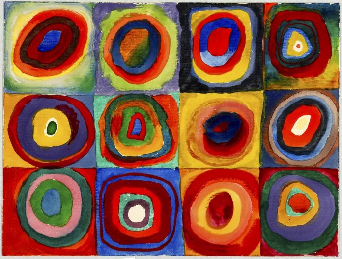 Kandinsky cuadrados con cículos concéntricos Materialismo histórico