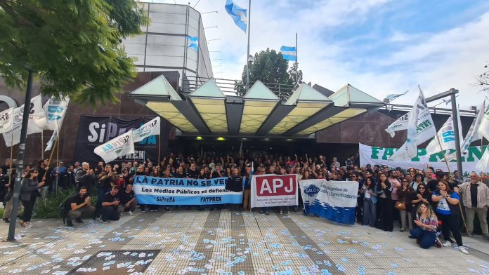 Trabajadores de prensa en lucha prensa