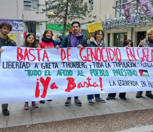 Campaña del ¡Ya Basta! en solidaridad con Greta Thunberg y contra el genocidio en Gaza Greta