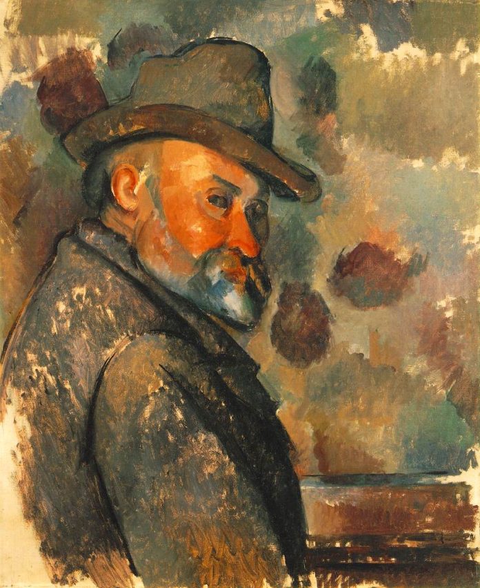 Autorretrato con sombrero arrugado Paul Cézanne Cézanne